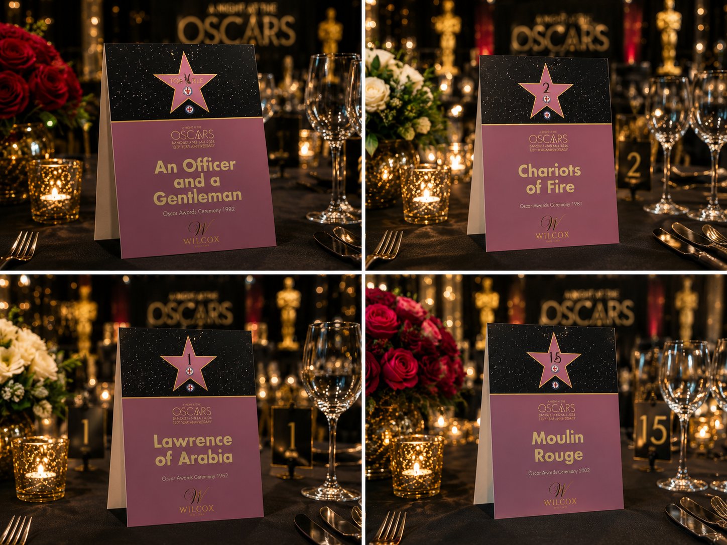 Movie Themed Table Namecards