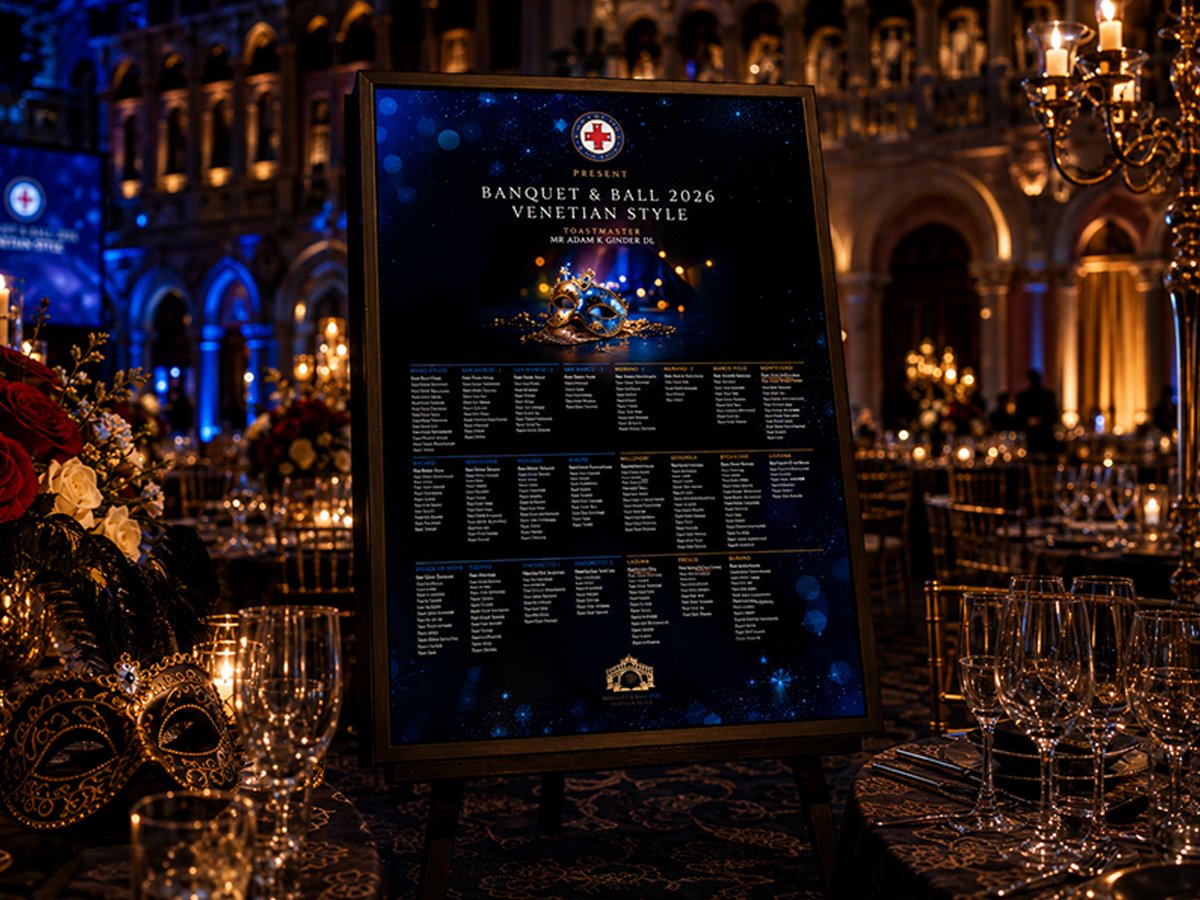Venetian Masked Ball Table Plan