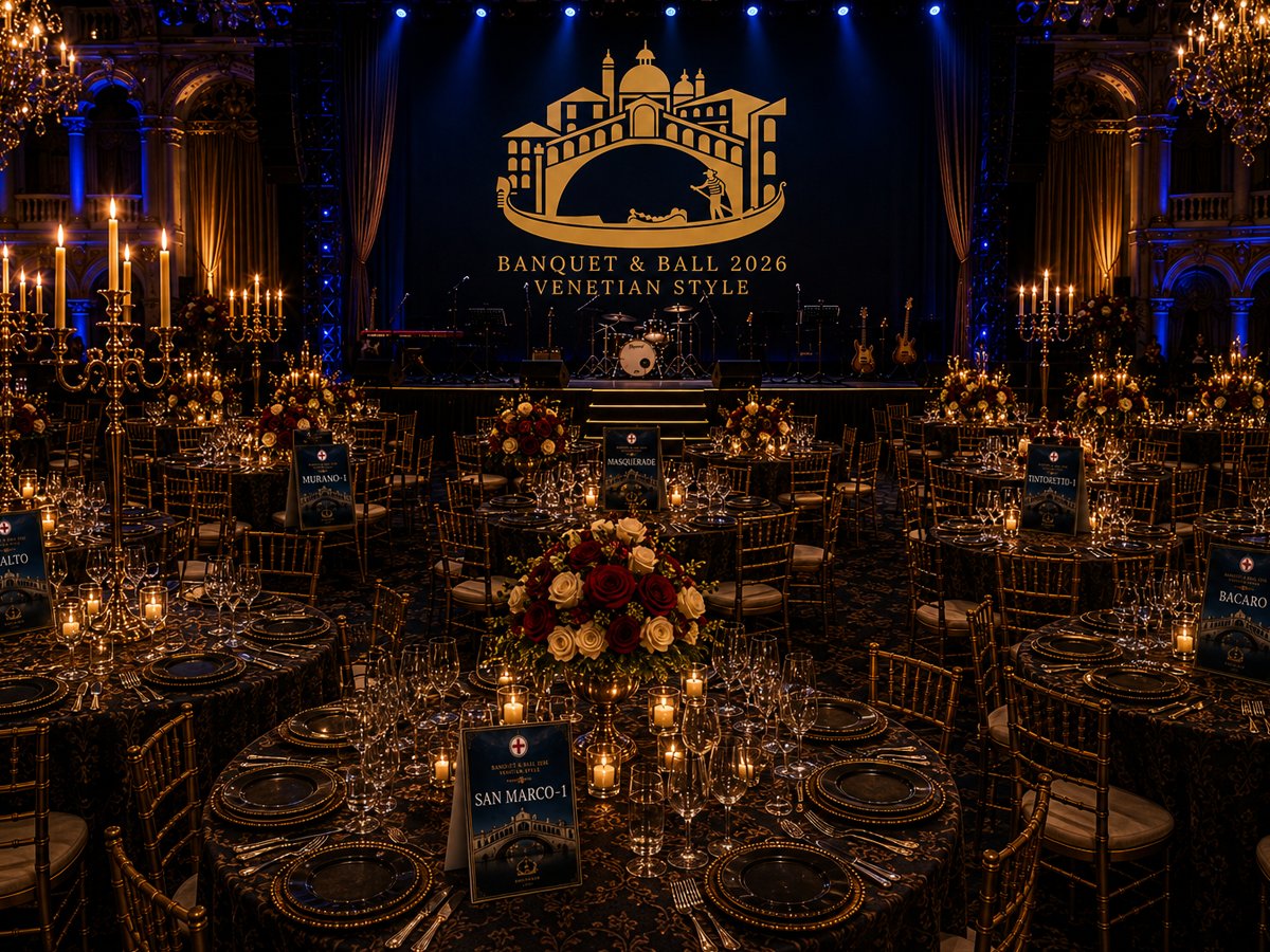 Venetian Masked Ball Stage Design Branding